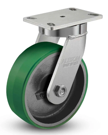 Heavy Duty Kingpinless Swivel Caster with Poly on Iron Wheel